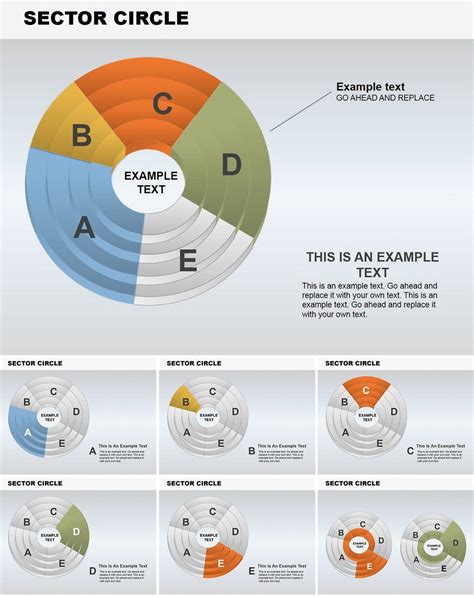 Sector Circle Keynote Charts: Ring Your Data Template