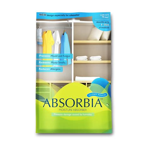 Absorbia Moisture Absorber Hanging Pouch | Pack of 1 | 880ml & Lasts 75 ...