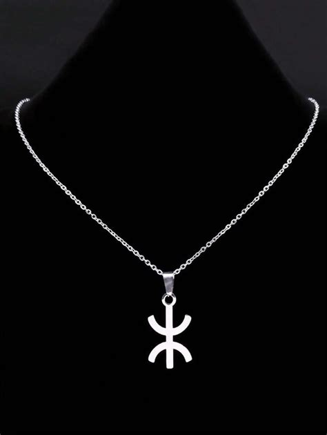 Afrikaanse Berber symbool hanger ketting en ring roestvrij staal ...