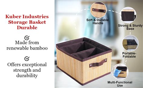 Kuber Industries Storage Basket | Bamboo Basket for Clothes-Toys ...