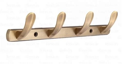 Brass Antique 4 Pin Zinc Bathroom Cloth Hooks Hanger