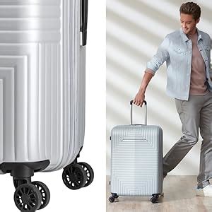 SAMSONITE D200 Polycarbonate 55 cms Matte Black Hardsided Cabin Luggage ...