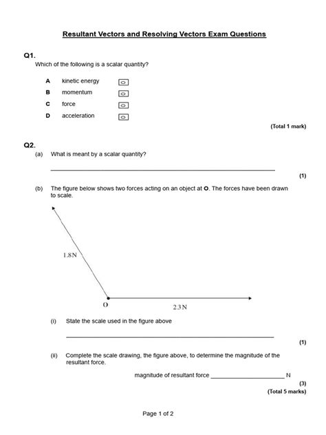 Image result for Resultant Vector Worksheet