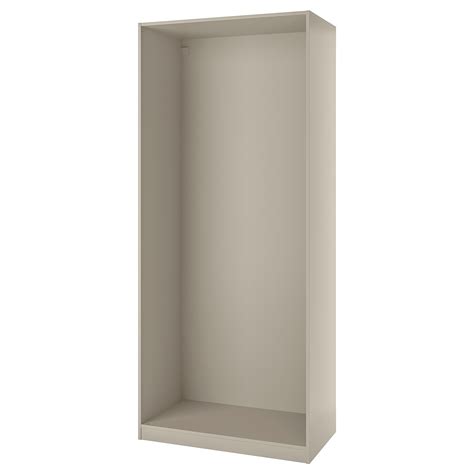 PAX wardrobe frame, grey-beige, 100x58x236 cm (393/8x227/8x927/8") - IKEA