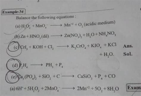 Image result for Balance H2O2 Mno4 O2 MnO2 in a Basic Medium
