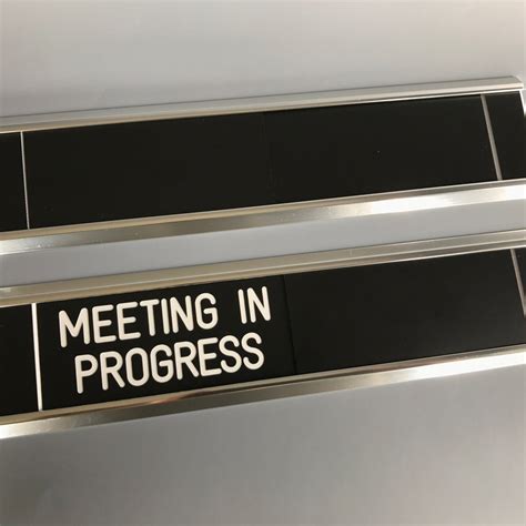 Meeting in Progress Sign 的图像结果