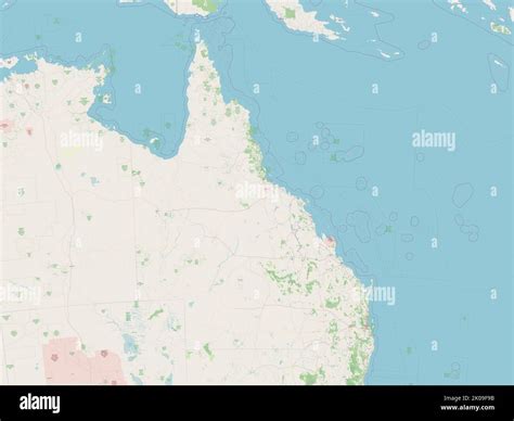 Queensland, state of Australia. Open Street Map Stock Photo - Alamy