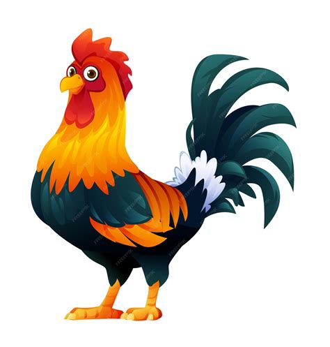 Premium Vector | Cute rooster cartoon illustration isolated on white ...