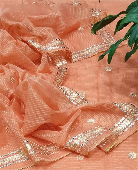 Beautiful Gota Patti Work Kota doria Unstitched Suit – thecotlin
