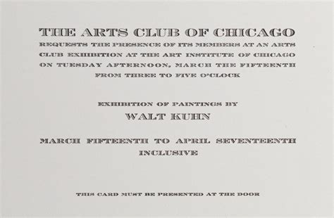 Exhibition of Paintings by Walt Kuhn - The Arts Club of Chicago