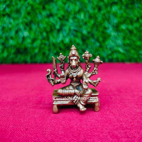 Buy Goddess Varahi Amman 8 Handed Brass 4.5 Inches Idol Online at Low ...