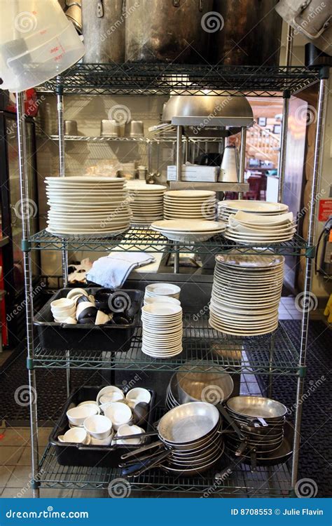 Restaurant Kitchen Dishwasher Area Stock Image - Image of diner, sink ...
