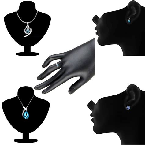 Buy Om Jewells Alloy and Cubic Zirconia Pendant Sets And Finger Ring ...