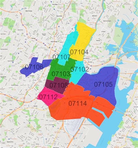 Zip Codes in Newark