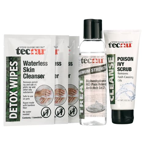 Tecnu Ivy Complete Kit, Poison Ivy Scrub, Itch Relief Gel, Detox Wipes ...