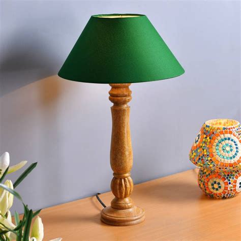 Flipkart Perfect Homes Classic Victorian Natural Wood Table Lamp With ...