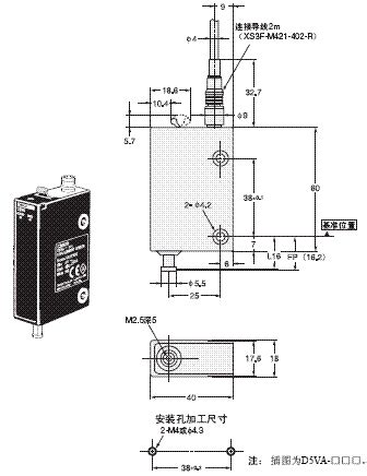 D5V 接触型位移传感器/外形尺寸 | OMRON Industrial Automation