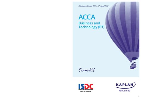 BT Exam Kit 2021-22 - ACCA Buness - ACCA Business and Technology (BT ...