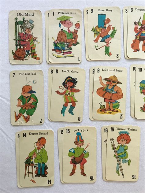 60s or 70s Jumbo Old Maid Playing Cards Set Kids RARE Game - Etsy