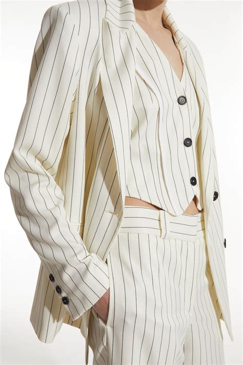 Taylor Blazer, White Pinstripe | Pinstripe fashion, Pinstripe suit ...