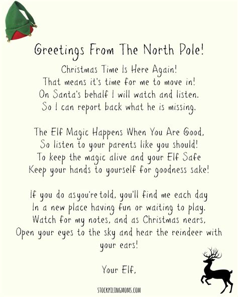 Free Printable Elf On The Shelf Arrival Letter - Letter Structure Basics