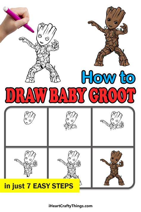 Image result for How to Draw Groot Step by Step