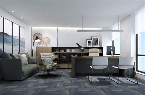 500-1000平方办公室装修设计案例效果图_岚禾装饰设计公司