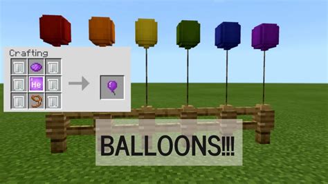 How To Make A Balloon In Minecraft In Different Colors