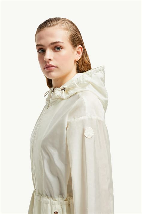 White Wete Hooded Jacket - Windbreakers & Raincoats for Women | Moncler US