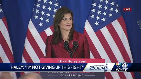 Nikki Haley speaks at a rally in�Aiken, South Carolina, on February 5, 2024.