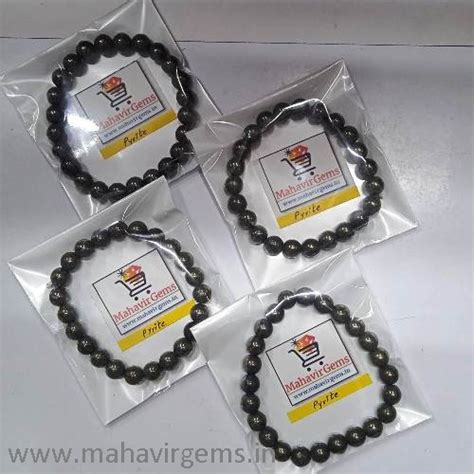 Buy Online Natural Pyrite Beads Bracelets, Astrological Bracelet, Gem ...