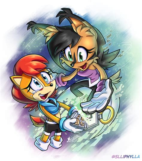 sally acorn and nicole the holo-lynx (sonic and 1 more) drawn by ...