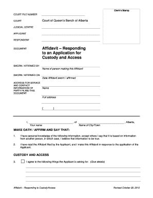 Fillable Online Affidavit Responding Fax Email Print - pdfFiller