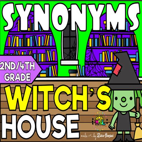 ELA Language Arts Grammar Halloween Witch's House Synonyms Pack | Made ...