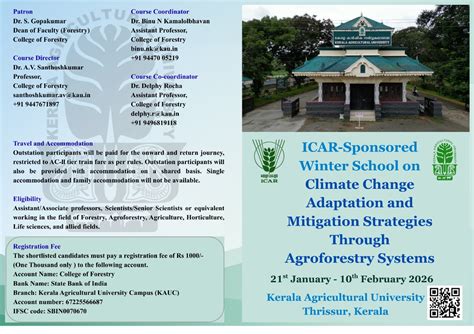 ICAR Sponsored Winter School on Climate Change Adaptation and ...