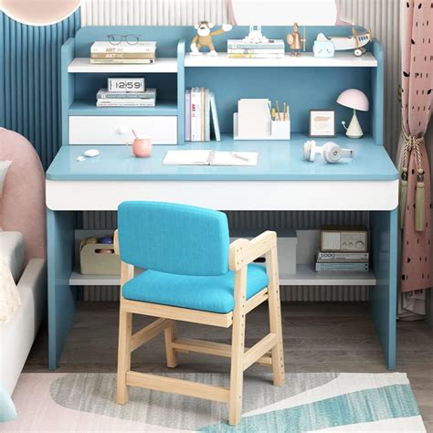 Children's Study Desk with Storage Cabinets and India | Ubuy