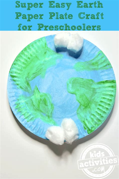 Super Easy Earth Paper Plate Craft for Preschoolers | Kids Activities Blog