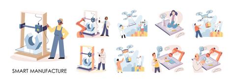 Manufacturing Process Vector Image 的图像结果