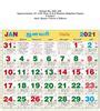 P229 Tamil - 15x20" 12 Sheeter Monthly Calendar Printing 2021 | Vivid ...