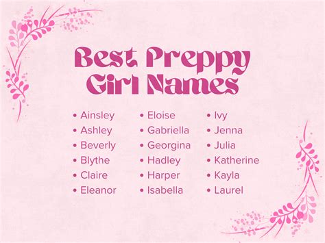 Preppy Girl Names