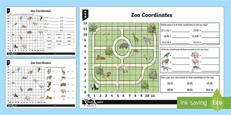 Reading Coordinates - KS2 Worksheet