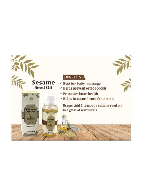 Al Masnoon Sesame Seed Oil (roghan e kunjad/ Till ka Tail ) - 50ml ...