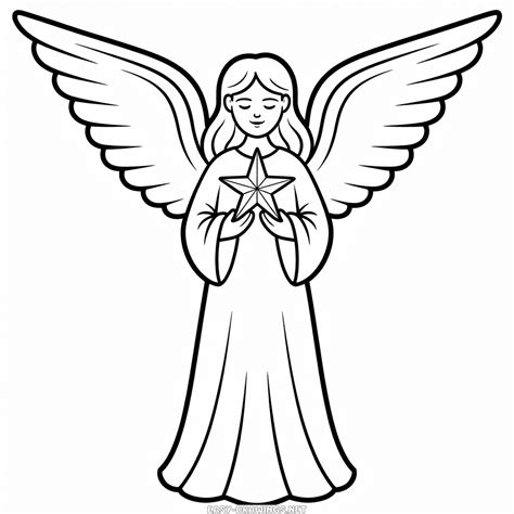 Christmas Angel Easy Drawing | Easy Drawings