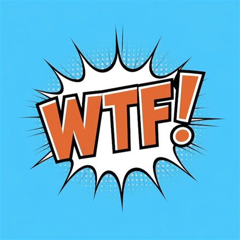 Wtf text in comic pop art style | Premium AI-generated image