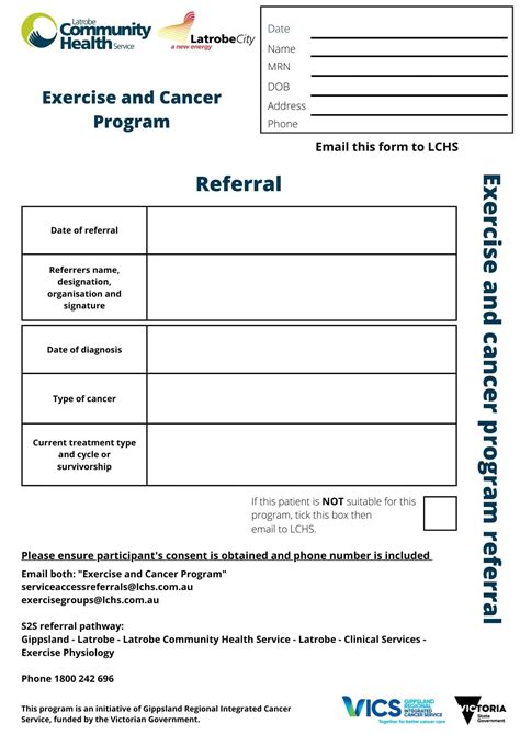Latrobe Valley exercise and cancer program - Victorian Integrated ...