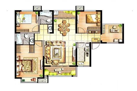 108平四室两厅新古典风格装修设计效果图-模范家装修网