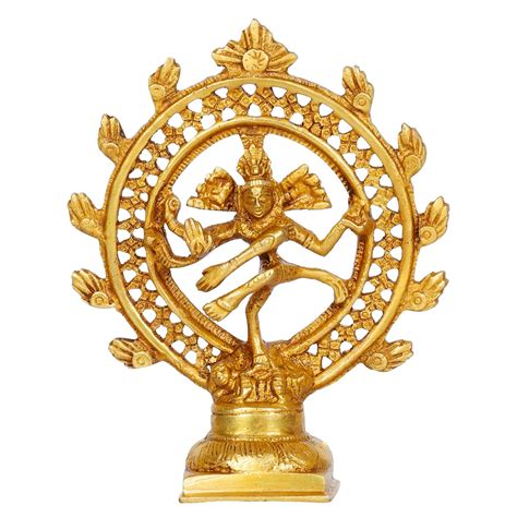 Buy Kartique Brass Dancing Natraja with Double Ring Murti God Shiva ...