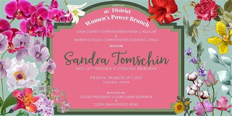 16th District Annual Womens Power Brunch Honoring the 2025 Unsung ...