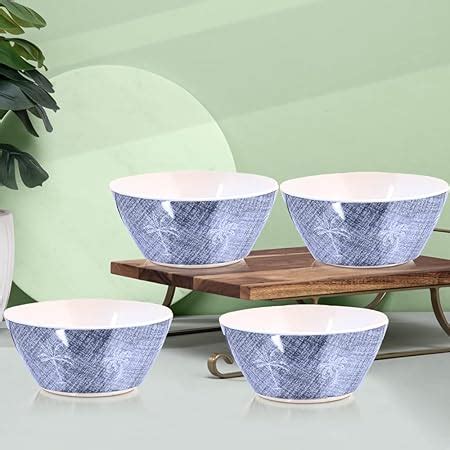 Buy Anko Melamine Salad Bowls, Set of 4 Terrazzo Pink Look Bowls, Break ...