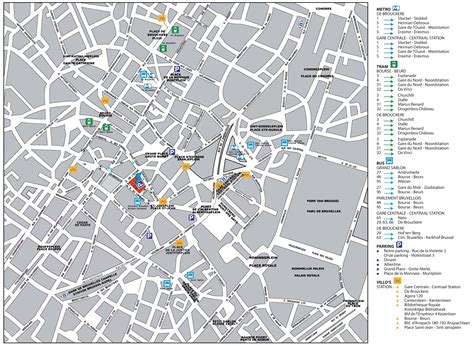Brussels city center map